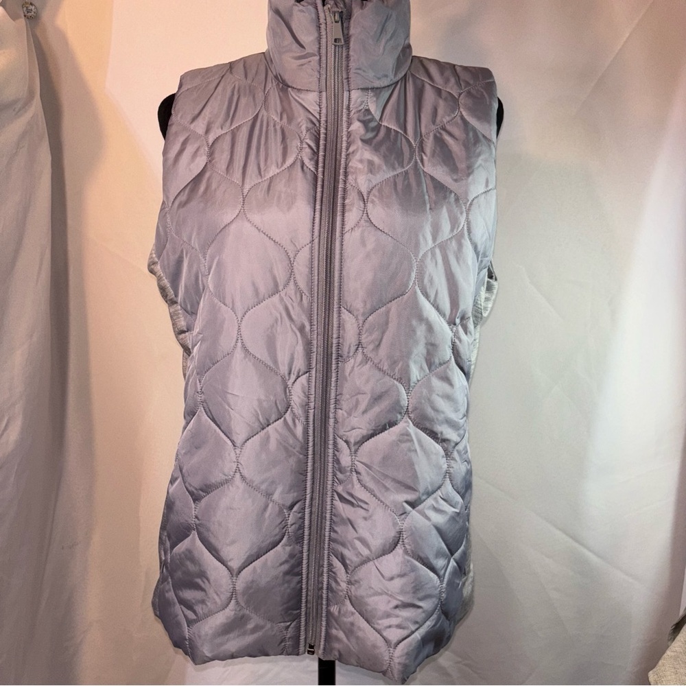 TAHARI Sport Women’s Packable Gray Puffer Quilted Vest Size XL